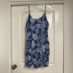 No Boundaries Vintage Scoop Neck Sleeveless Blue Purple Floral Mini Dress Size M